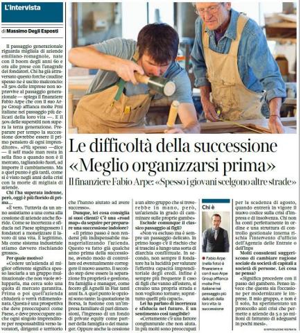 Corriere Economia, Le difficoltà della successione