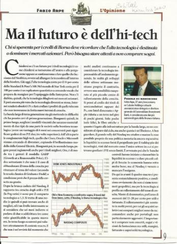 Ma il futuro è dell'hi-tech