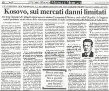 Kosovo, sui mercati danni limitati