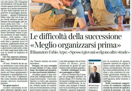 Corriere Economia, Le difficoltà della successione