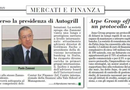 Italia Oggi | Arpe Group offre alle pmi un protocollo di gestione