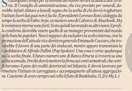 Etruria, caccia aperta per il vertice