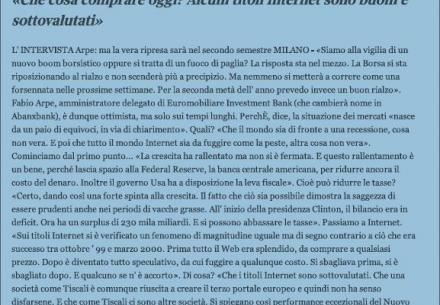 Arpe: ma la vera ripresa sarà ne secondo semestre