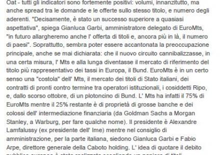 EuroMts, decollo senza scricchiolii